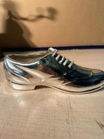 Silver ceramic shoe ornament - collectable and unique!