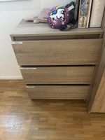 Kommode Holzoptik mit drei Schubladen
