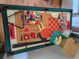 7-in-1 Spieltisch mit Töggelikasten Billard Hockey