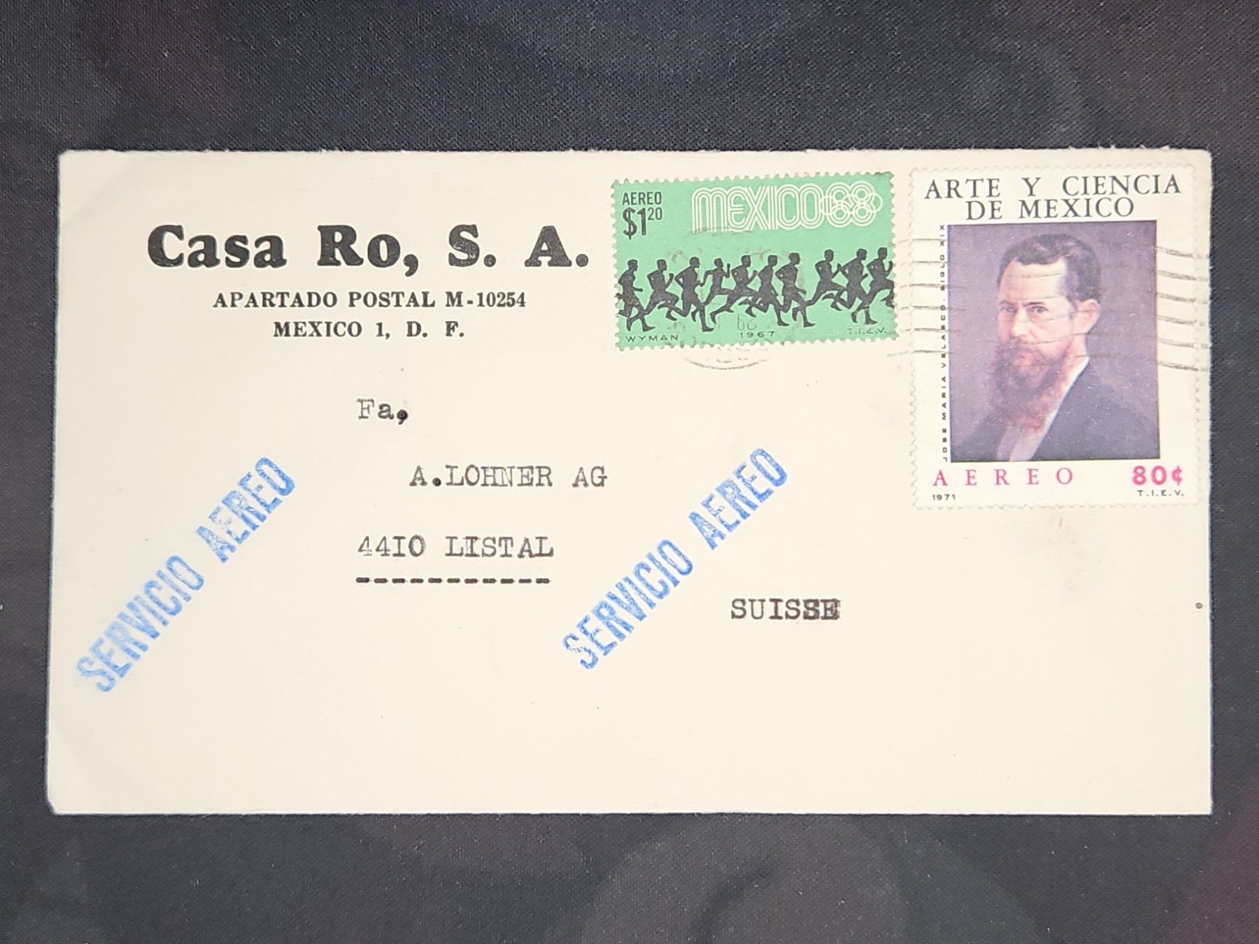 Tutti i francobolli: CL25 Enveloppe + Timbre Mexique 1971 – Usato da Cousset venduto da Patrick_Collections