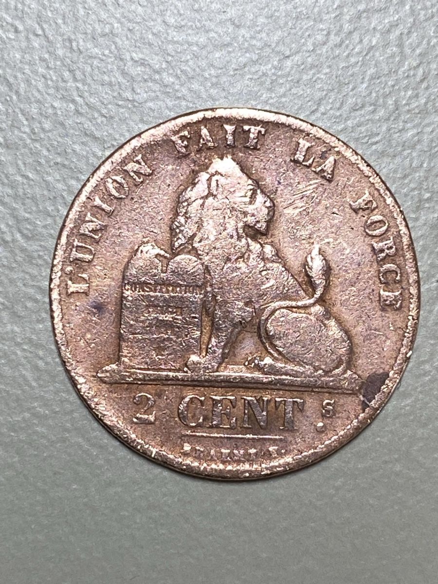 Tutti le monete: Belgique - 2 centimes - 1875 - en français – Usato da Payerne venduto da Mike1682