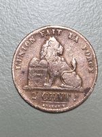 Belgique - 2 centimes - 1875 - en français
