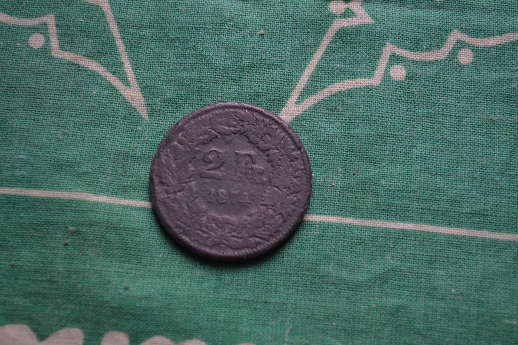 Tutti le monete: 2 Francs 1874 en plomb – Usato da Renens VD venduto da Doidefee