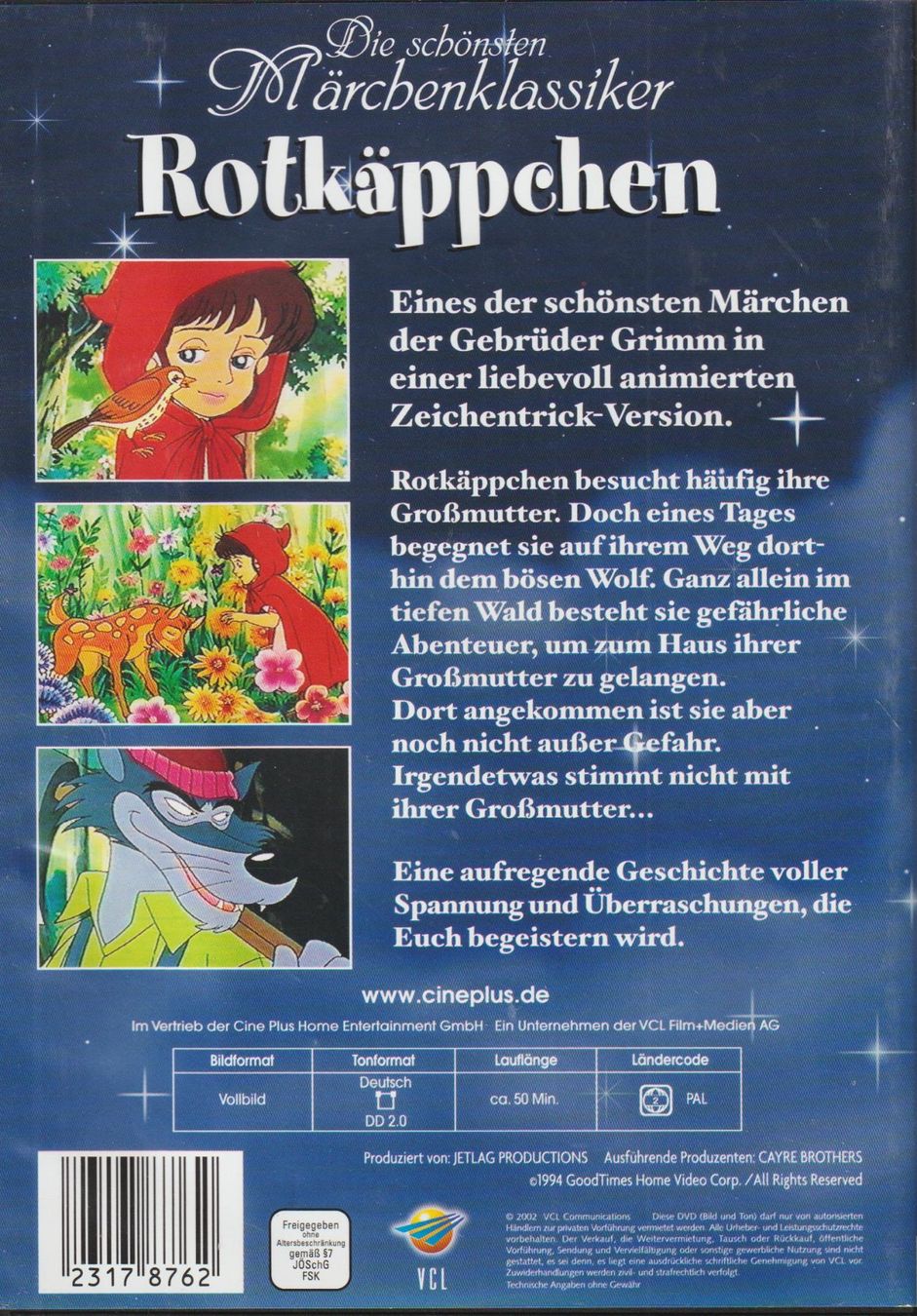 Tutti i DVDs: DVD: ROTKÄPPCHEN - schöner Märchenklassiker – Usato da Zürich venduto da Vinyl 1