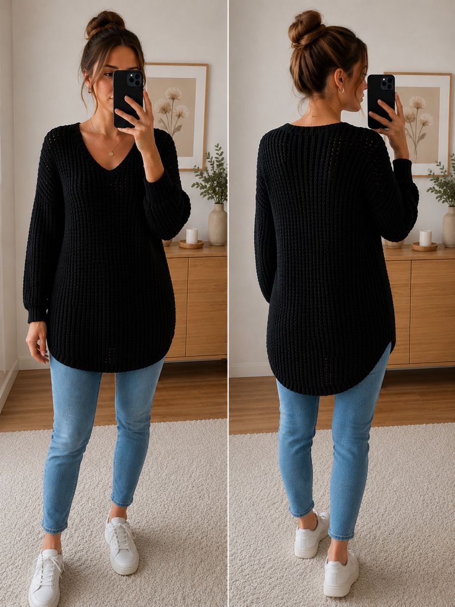 Na-kd Pulls & Sweat-shirts: NA-KD Oversize Strickpullover Schwarz Gr. S – Longfit  – D'occasion à Walchwil par Jafra_Cosmetics