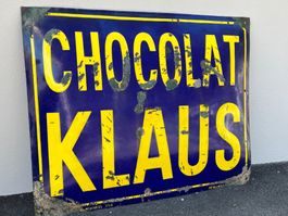 EMAILSCHILD CHOCOLAT KLAUS  90 X 70 CM