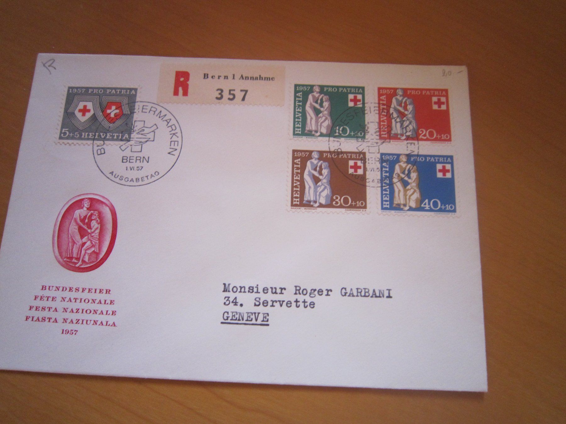 Tutti i francobolli: PP 1957 FDC Serie – Usato da Gordola venduto da Polentaefung