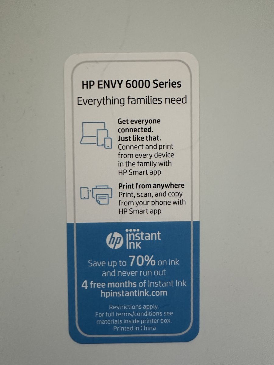 Hewlett Packard Stampanti: HP Envy 6000 printer – Usato da St. Gallen venduto da Bigt93 2
