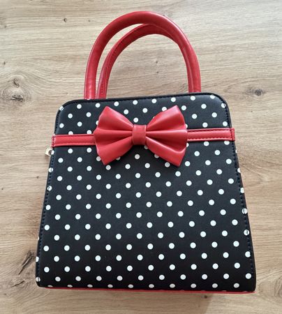 Dancing Days Handtasche Retro Rockabilly schwarz/rot