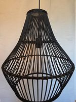 Rattan Leuchte schwarz gr.