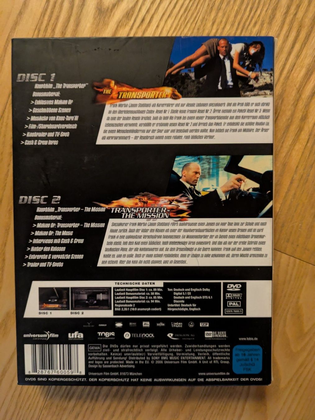 Tutti i DVDs: Transporter 1+2 - Collector's Box - DVD – Usato da Männedorf venduto da Pacer19 1