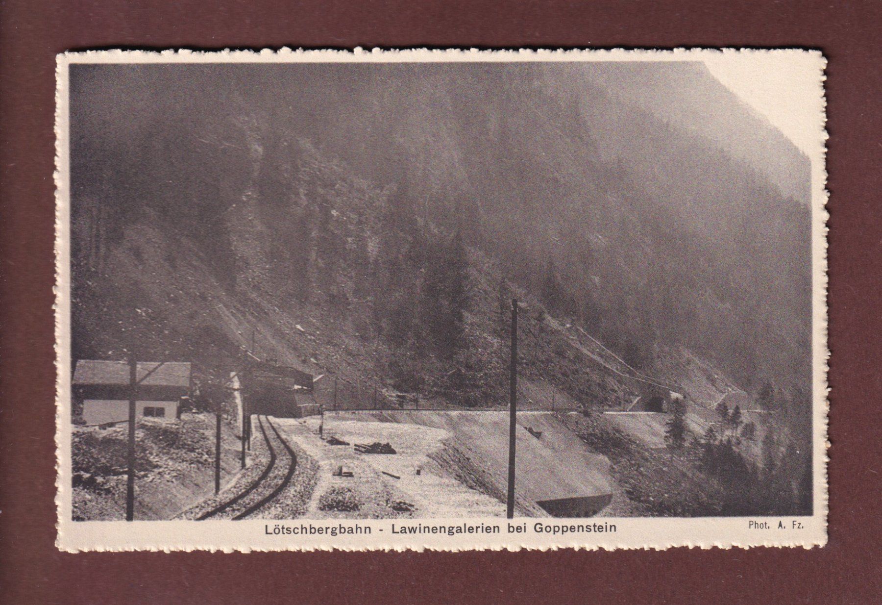 Cartoline postali: Lötschbergbahn - Lawinengalerien bei GOPPENSTEIN – Usato da Pully venduto da nicecards-shop