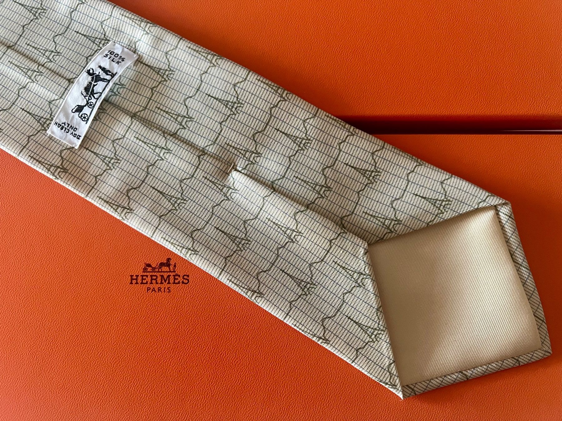 Hermès Cravates: Cravate HERMES-Paris „Eiffel Tower" - avec box original – Neuf (Voir description) à Le Mont-sur-Lausanne par luxurylover 4
