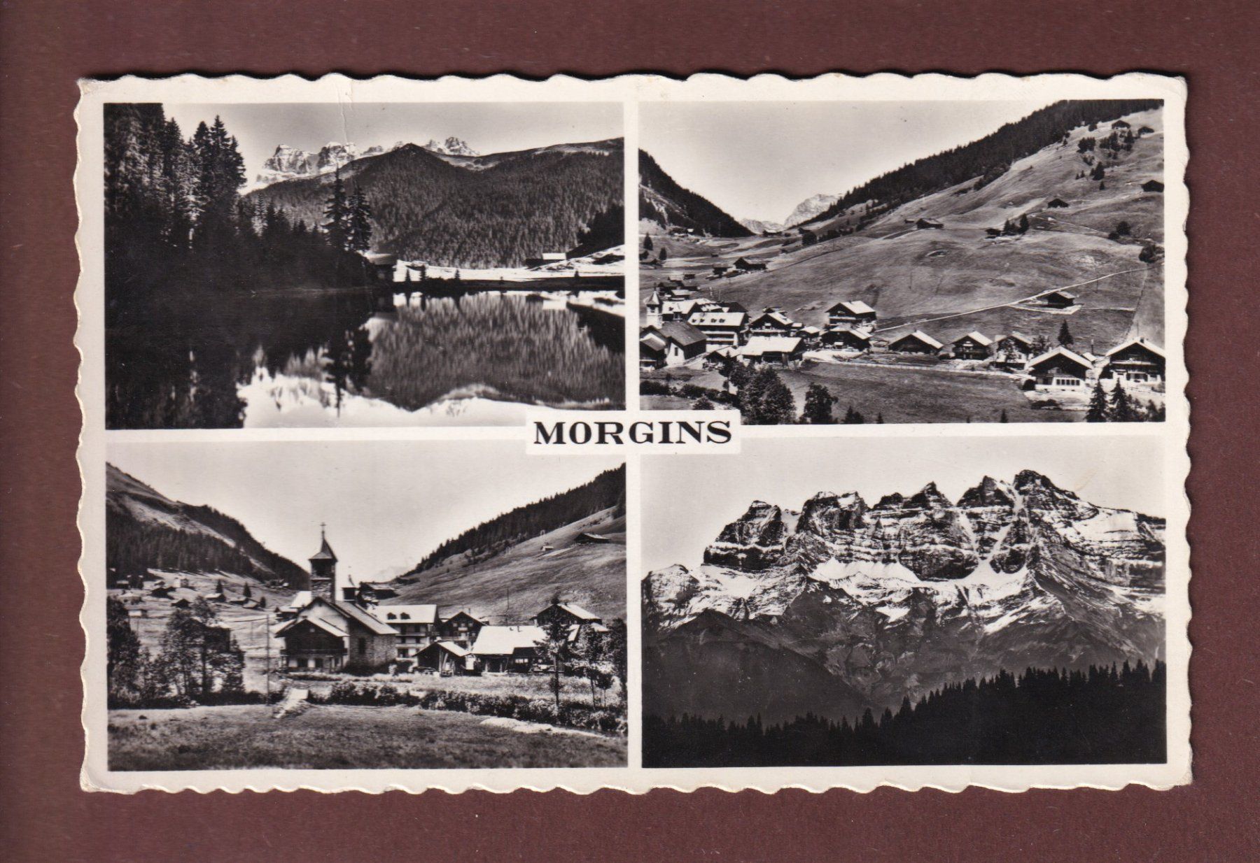 Cartes postales: MORGINS - 4 images // pli // – D'occasion à Pully par nicecards-shop