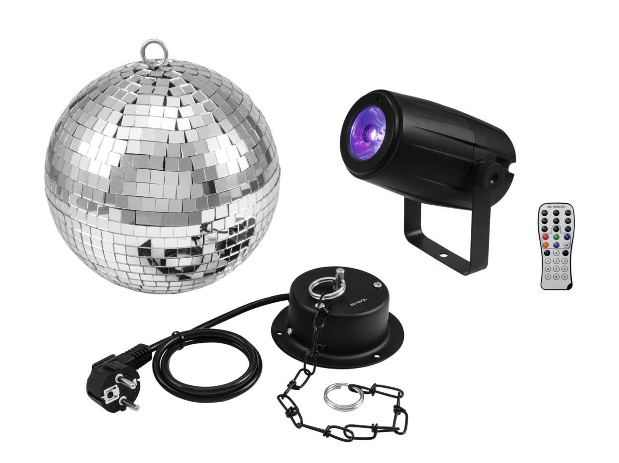 Tutte le decorazioni: Spiegelkugel 20cm mit Motor + LED Spot – Nuovo e nell'imballaggio originale da Däniken SO venduto da Profog1