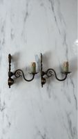 2 Appliques bronze laiton / 2 Wandleuchten Bronze Messing