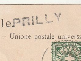 Stabstempel Prilly auf Ak