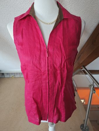 Liz Claiborne Weste Fuchsia Gr.38 100% Leinen Zustand Neu