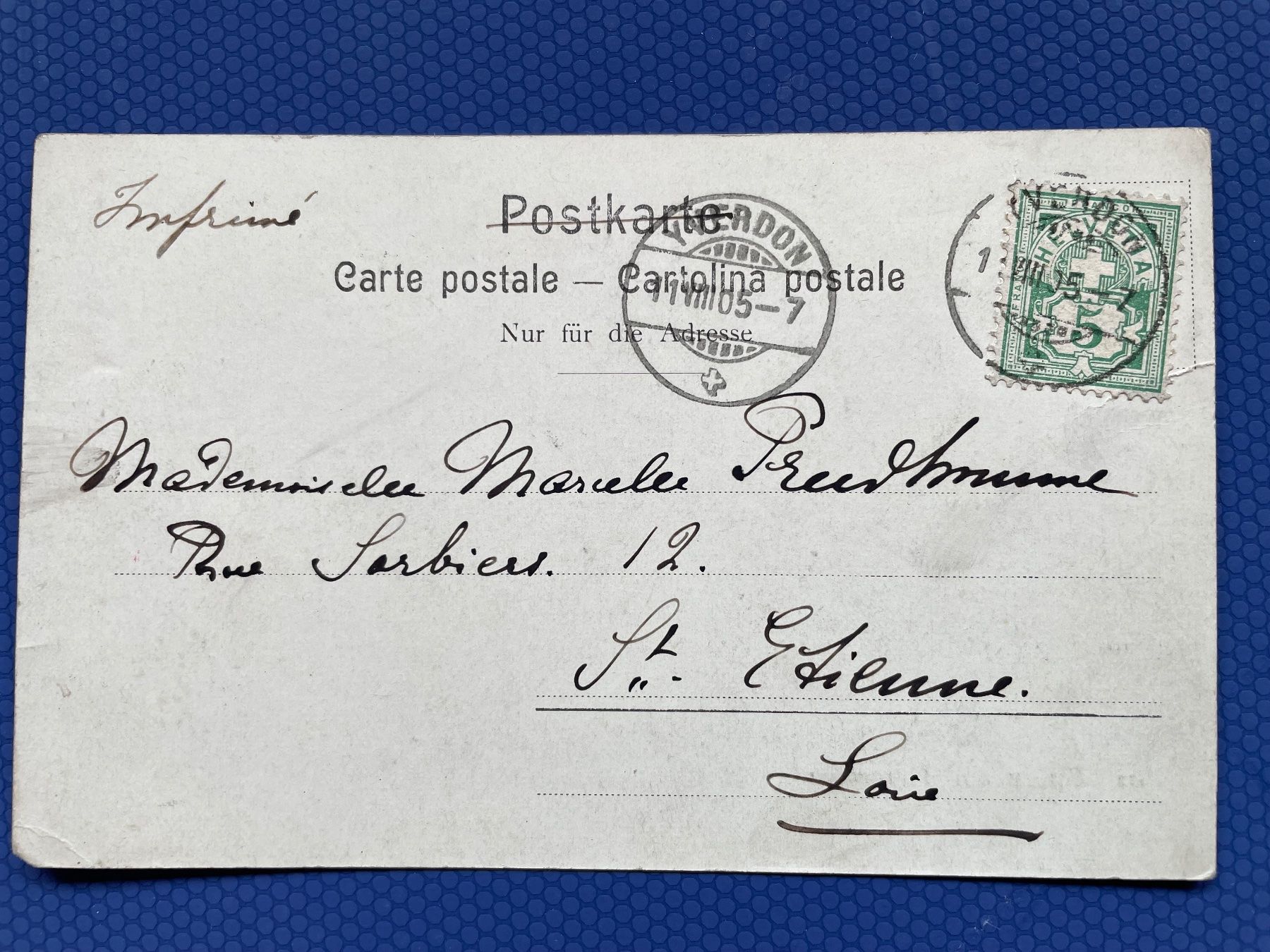 Cartoline postali: Spiez am Thunersee 1905 – Usato da Faido venduto da Luca555 1