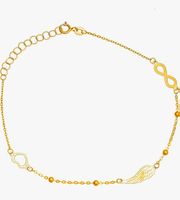 Goldarmband 333 8 Karat Gelbgold Engelsflügel