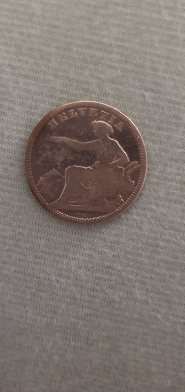 Alle Münzen: 1 Franken Silbermünze 1861 B – Gebraucht aus Wallenwil von Rainbow45 1