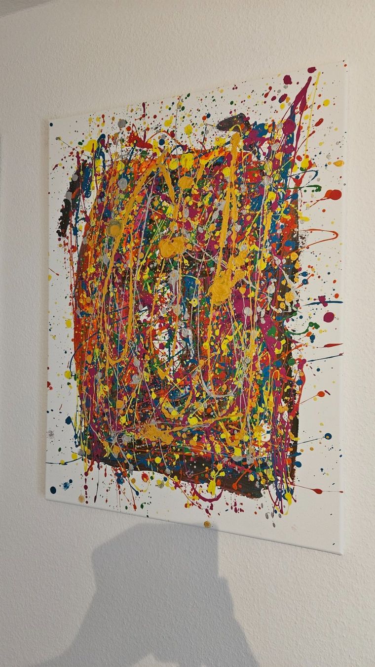 Tableaux: Tableau d'art abstrait multicolore - Unique et coloré! – Neuf (Voir description) à Le Locle par fab_c9hh 1