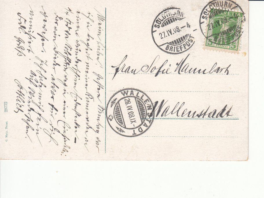 Ansichtskarten: St. Verena 1908 – Gebraucht aus Bürglen TG von StampGraf 1