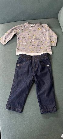Set aus Jeans & Langarmshirt  benetton 62