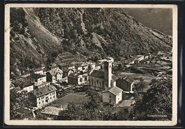 AK Campocologno, Teilansicht mit Kirche