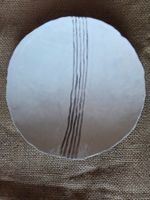 glasierter Ton Teller 18 x 3 cm