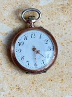 Antike Damen Taschenuhr, Silber, Blumenuhr, Rarität 800