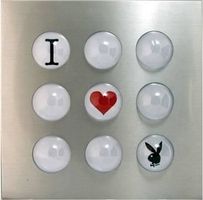 I Love Playboy Bilderrahmen Silber
