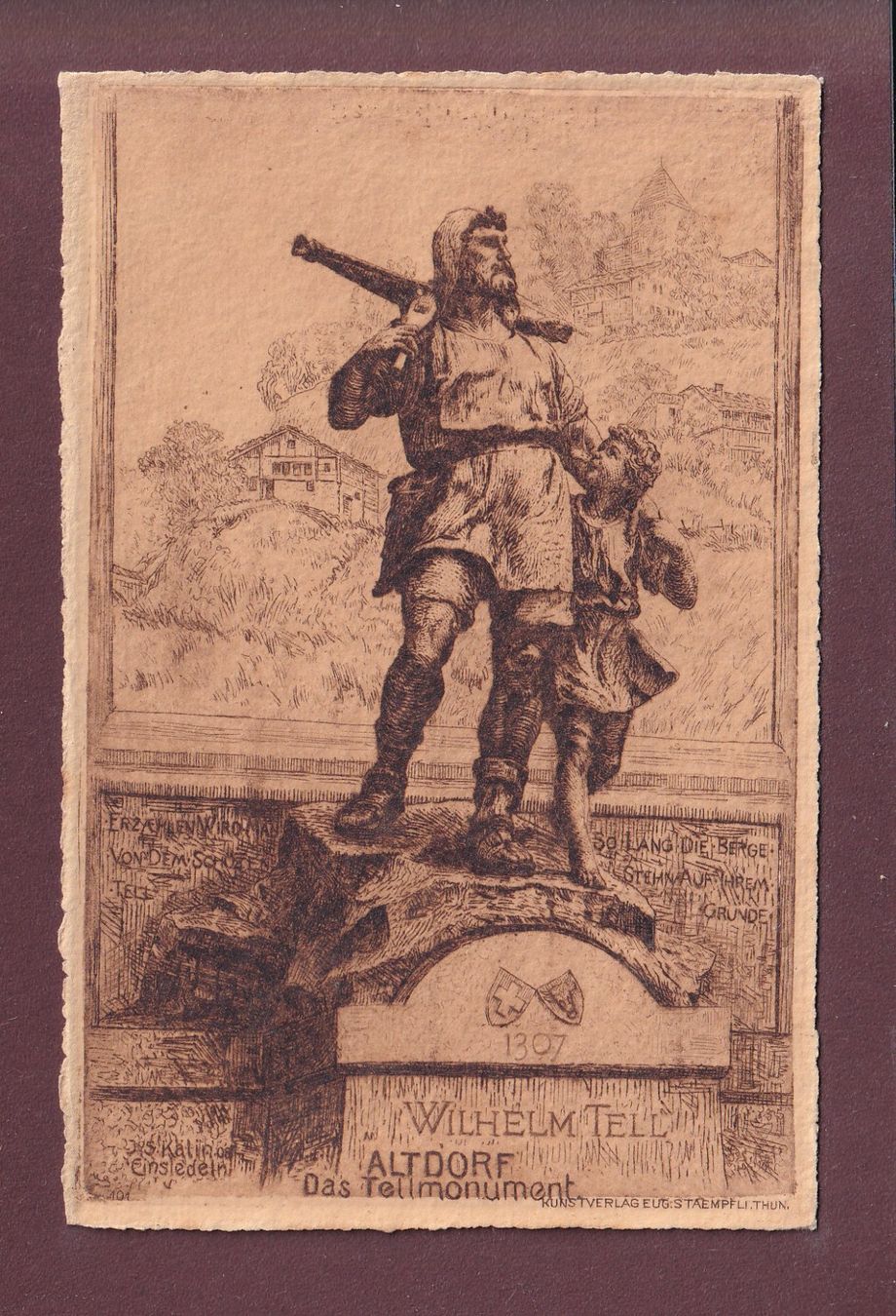Ansichtskarten: ALTDORF - Tellmonument – Gebraucht aus Pully von nicecards