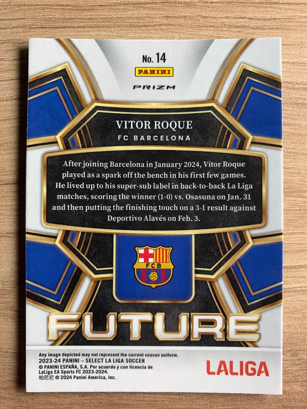 Panini Carte collezionabili: Soccer Vitor Roque RC SILVER PRIZM Future Select 23/24 – Usato da Netstal venduto da Clutch79Cardz 1