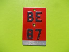 Velonummer / Fahrradnummer BE 87