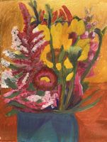 Blumenstrauss Acrylbild Unikat 40x50cm guter Zustand