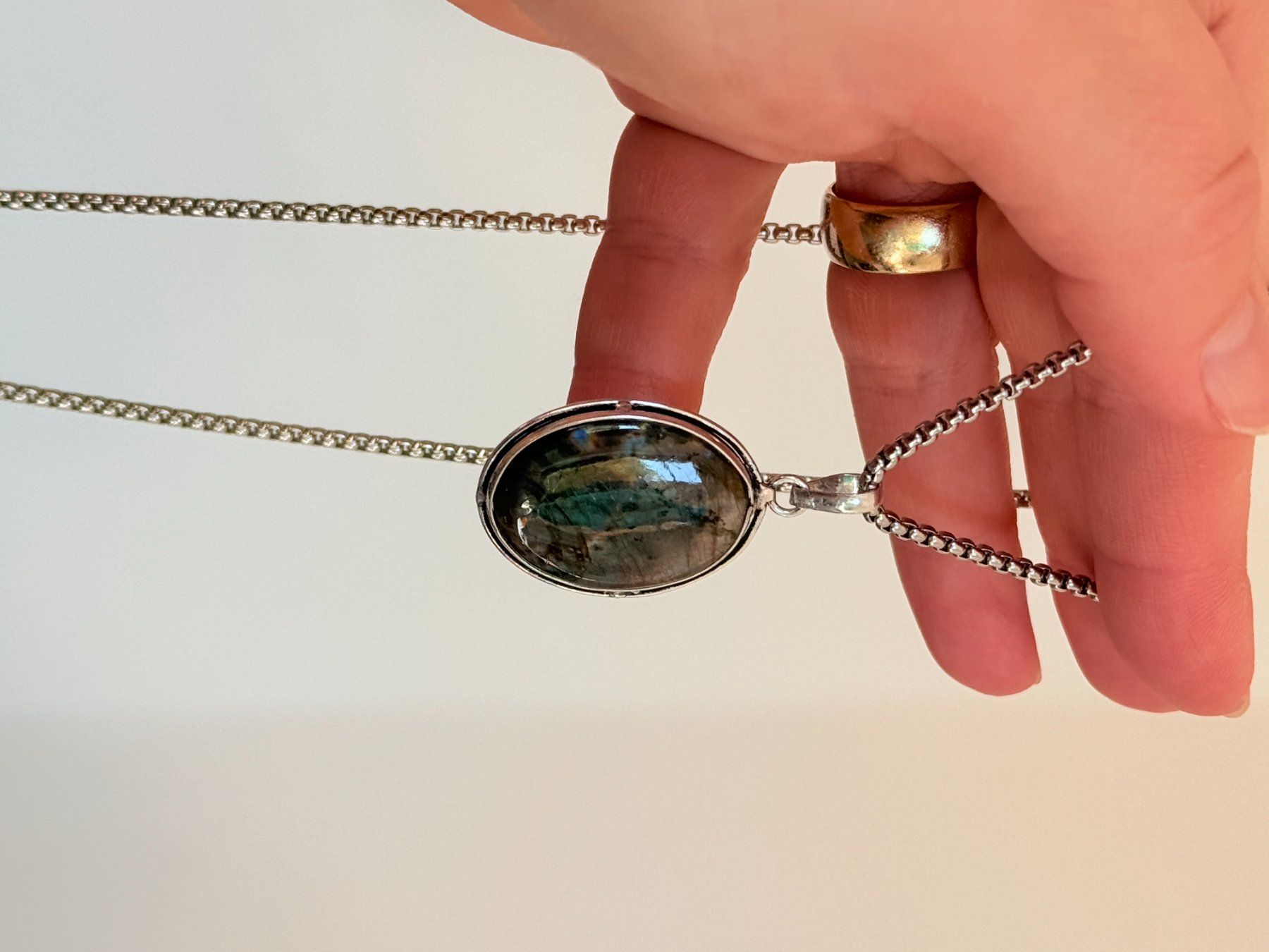 Ketten: Collier avec Labradorite – Neu und originalverpackt aus Genève von AWWA 5