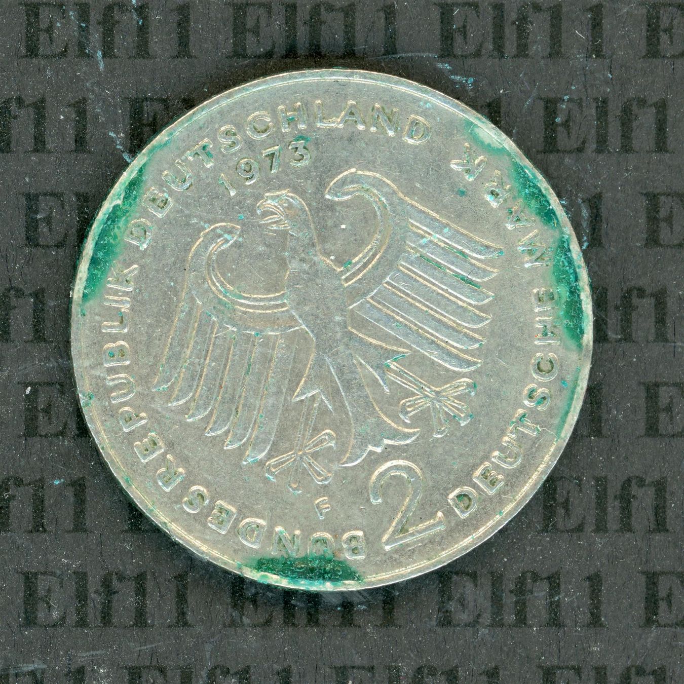 Tutti le monete: DEM___2.00 1973F Adenauer -vz 2 Deutsche Mark – Usato da Widnau venduto da Elf11