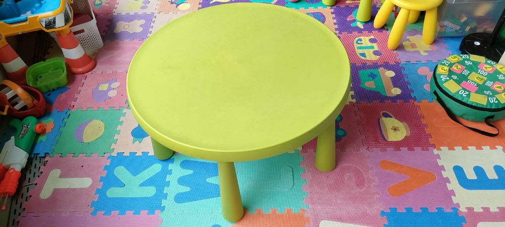 Ikea Kindertisch Mammut rund 85cm grün Kaufen auf Ricardo