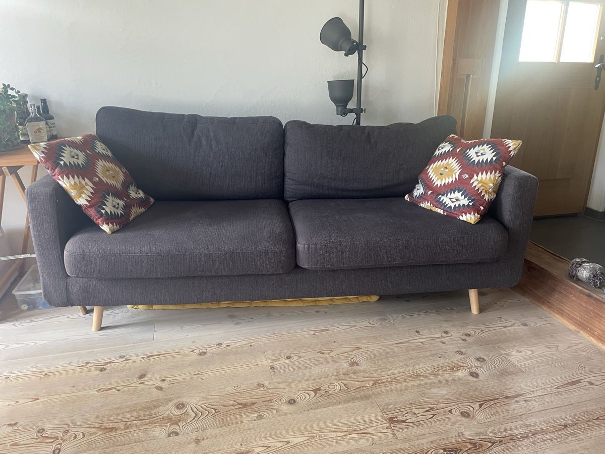 Divani: Modernes 3-Sitzer-Sofa in Anthrazit – Usato da Hünibach venduto da Ramouun