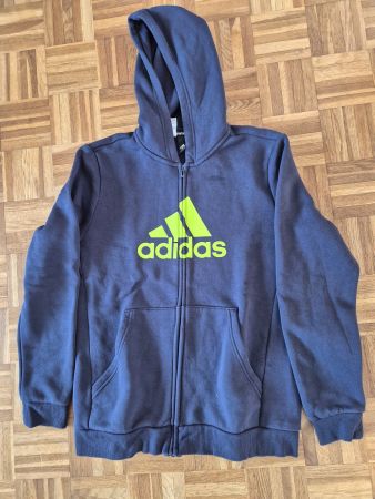 adidas jacke hoody sweatshirt blau XL jugendliche