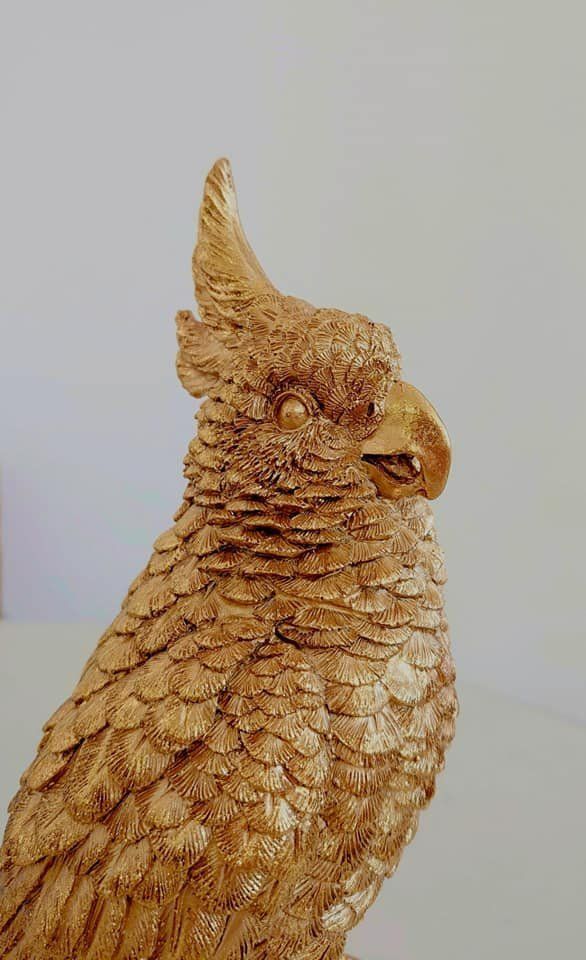 Statuette: Kakadu Gold – Nuovo e nell'imballaggio originale da Schaffhausen venduto da AtelierPudesco 2