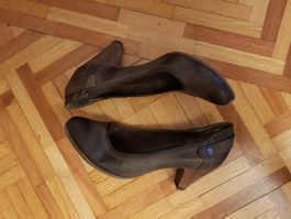 Escarpins cuir marron TAMARIS 39