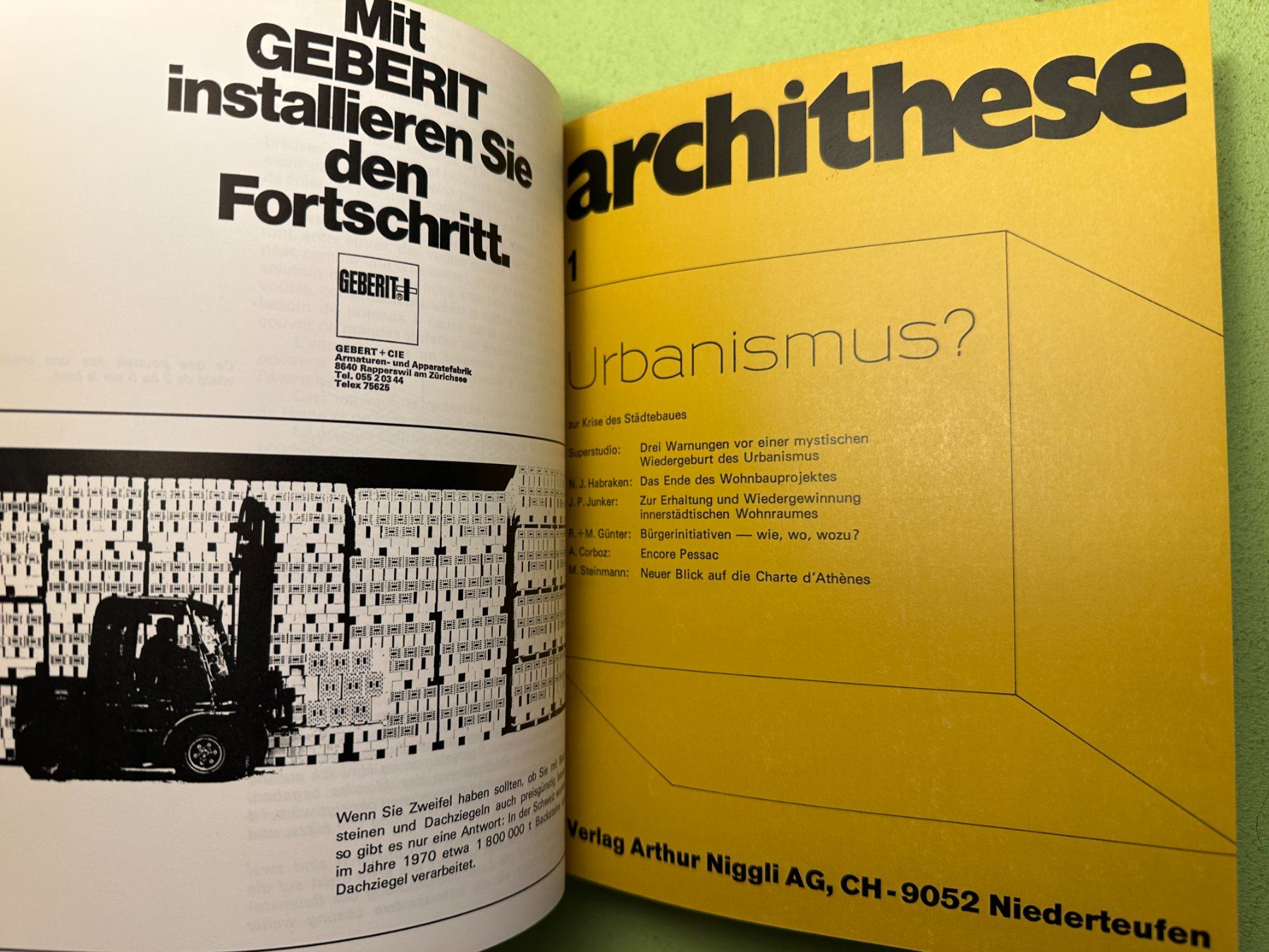 Bücher: archithese 1-5 1972–73. Gebunden. – Gebraucht aus Zürich von allp 4