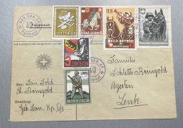 reich frankierter Militärbrief Geb. San. KP. I/3