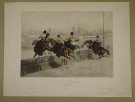 PFERDERENNEN, STEEPLECHASE, DAMENSITZ