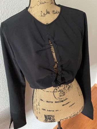 Schwarze Bluse Gothic sexy XL