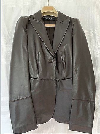 Blazer cuir brun de Gucci (T. 36)