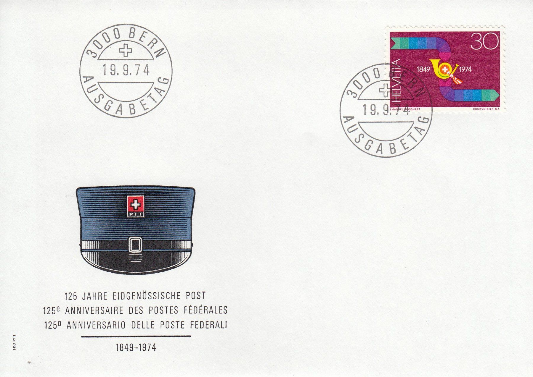 Alle Briefmarken: 1974 558-60 3 FDC Bundesverfassung Sporthilfe Eidg. Post – Gebraucht aus Spreitenbach von Mustang_1105 2