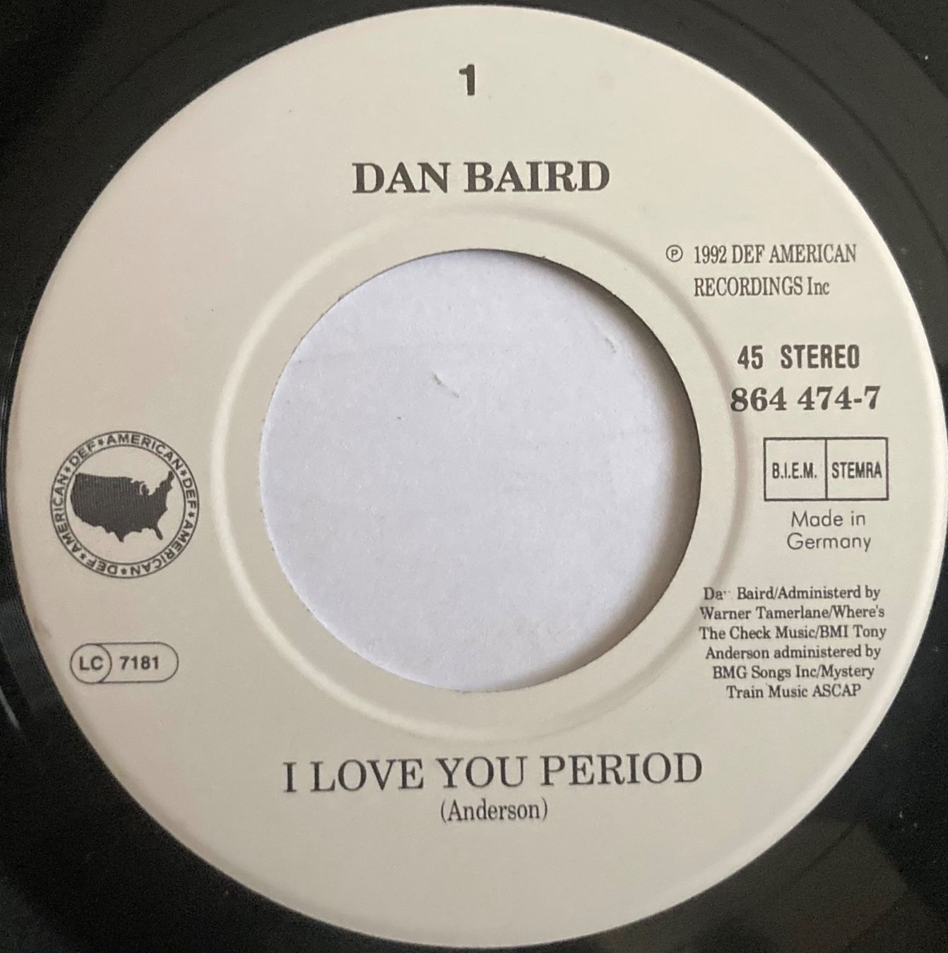 Dischi in vinile: DAN BAIRD - I LOVE YOU PERIOD – Usato da Poliez-Pittet venduto da Newtown-Records 2